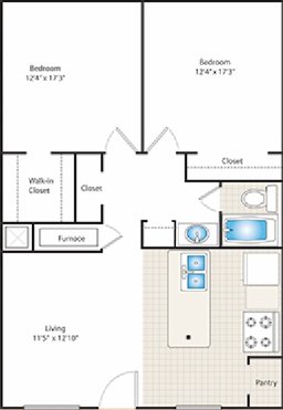 The Graduate floor plan diagram